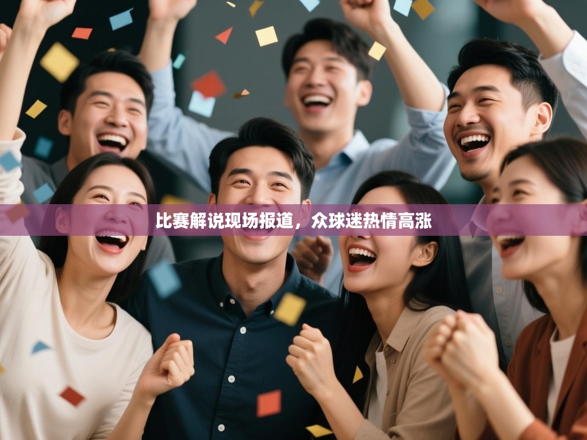 比赛解说现场报道，众球迷热情高涨